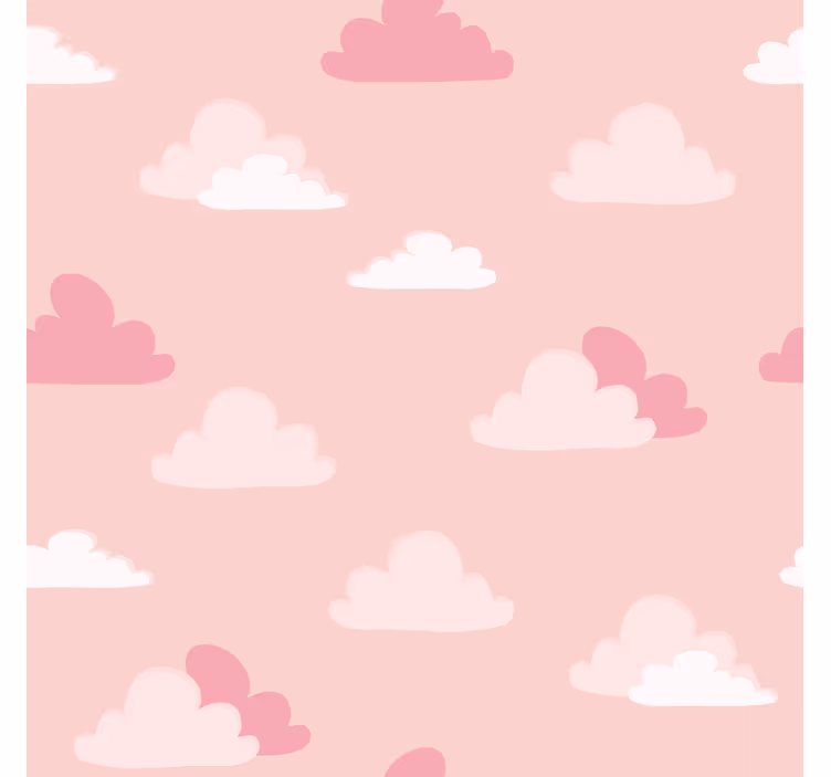 Wolken Rollo rosa und weißes muster - TenStickers