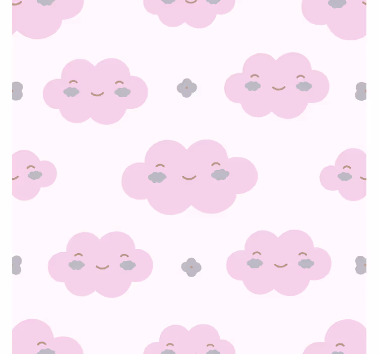 Wolken Rollo rosa kindermuster - TenStickers