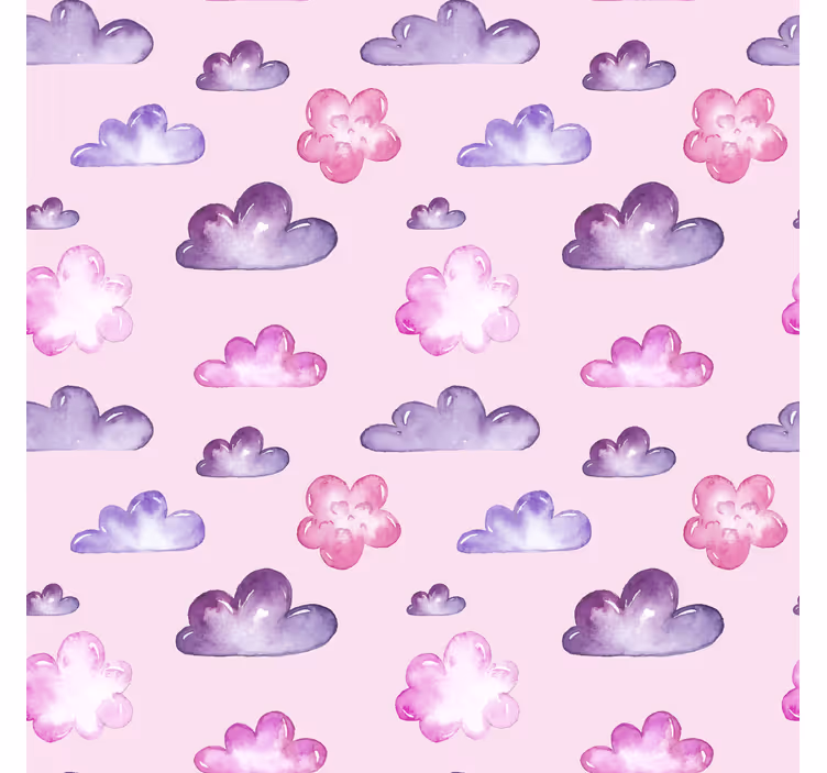 Wolken Rollo rosa muster - TenStickers