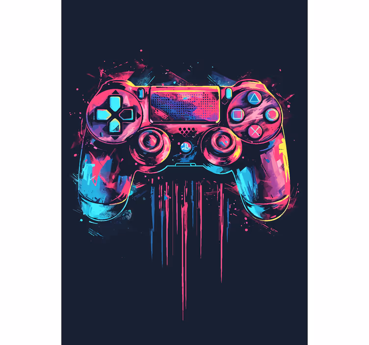 Geeks Rollos blaue und rosa kontrolle - TenStickers