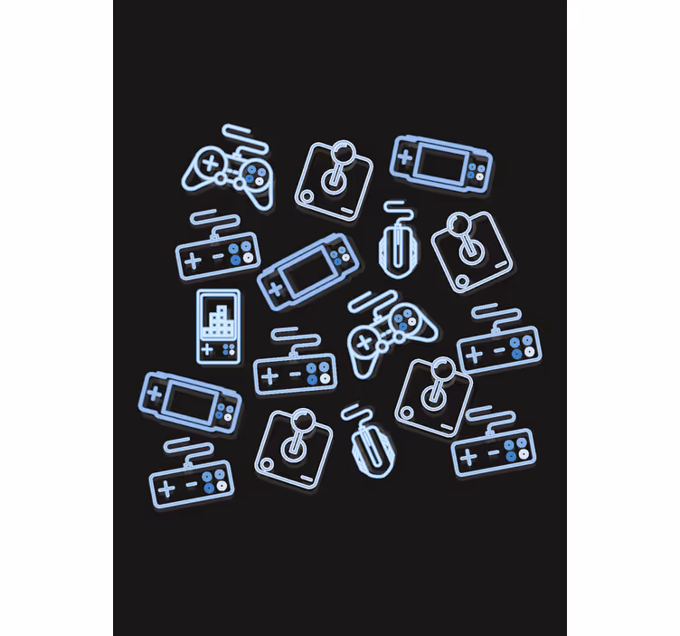 Geeks Rollos blaue bedienelemente - TenStickers