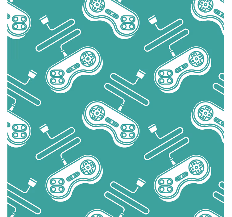 Geeks Rollos retro-weißes bedienmuster - TenStickers
