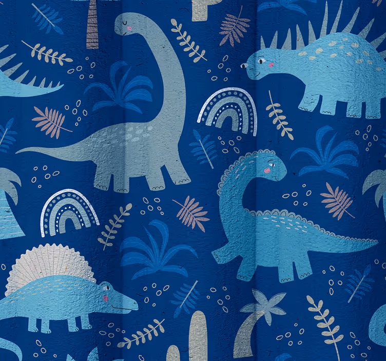 Rollo Fenster Dinosaurier blautöne - TenStickers