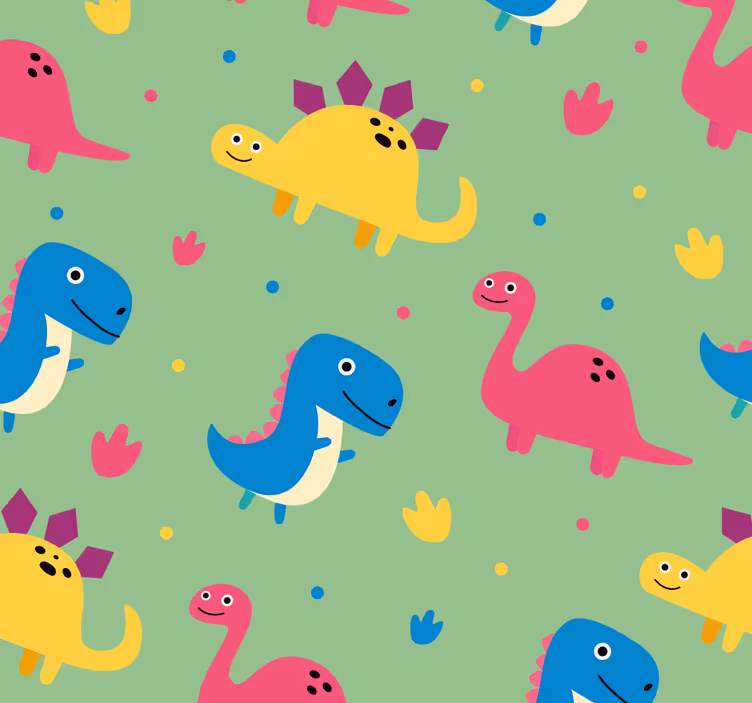Rollo Fenster Dinosaurier farbenfroher stil - TenStickers