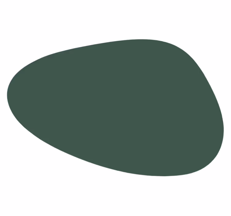 Tischset grün unregelmäßig oval - TenStickers