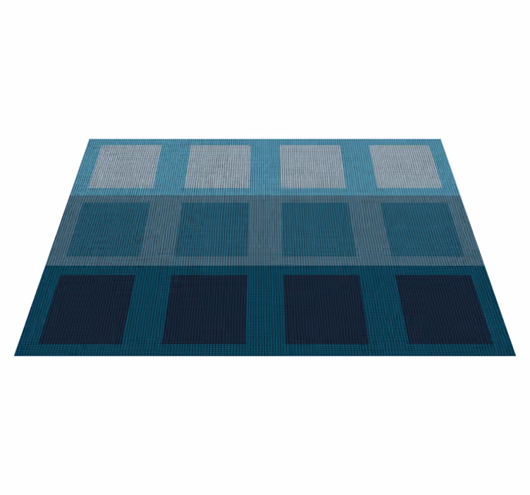 Moderne Tischsets mit blauen Quadraten - TenStickers