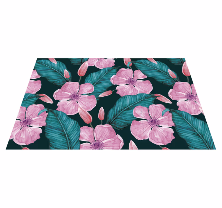 Tischset textur mit tropischem blumendesign - TenStickers