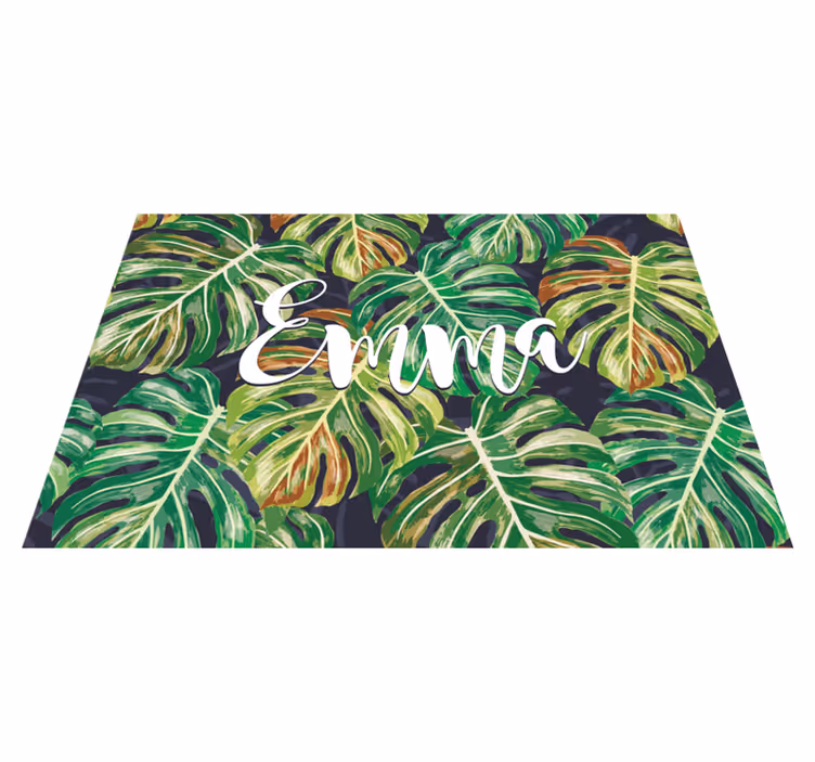 Personalisierte Monstera Blumen Tischsets - TenStickers