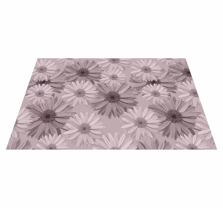 Tischset textur mit floralem tellerdesign - TenStickers