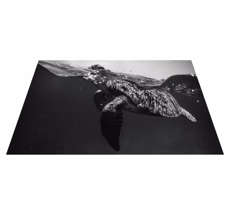 Tischset textur schildkröte unterwasserszene - TenStickers