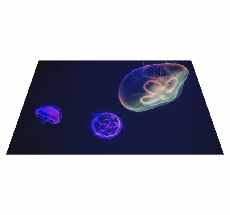 Tischset mit namen im bunten quallen-design - TenStickers
