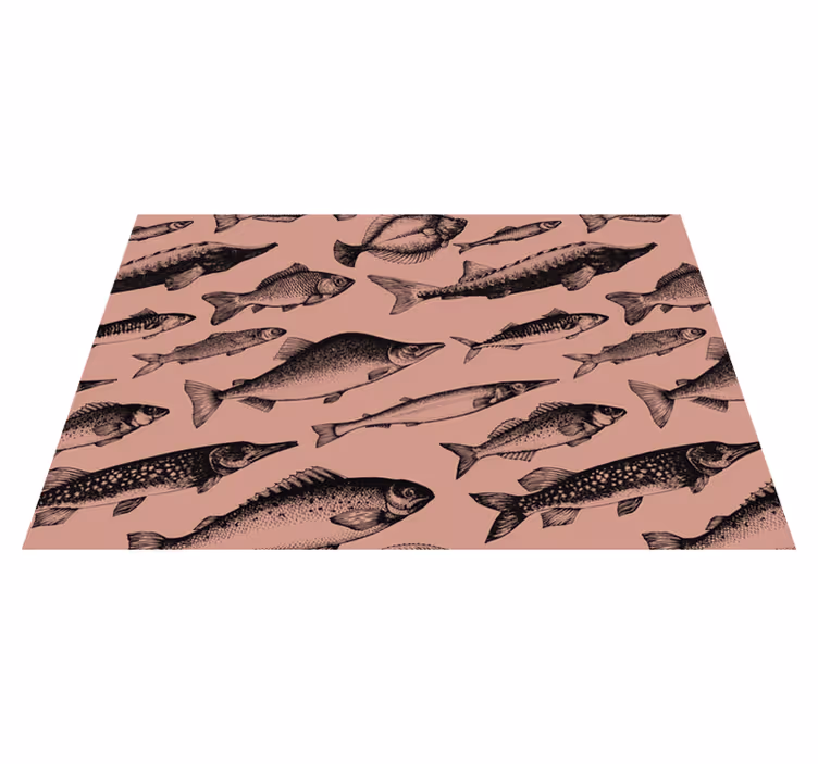 Tischset Fisch Handgezeichneter fisch - TenStickers