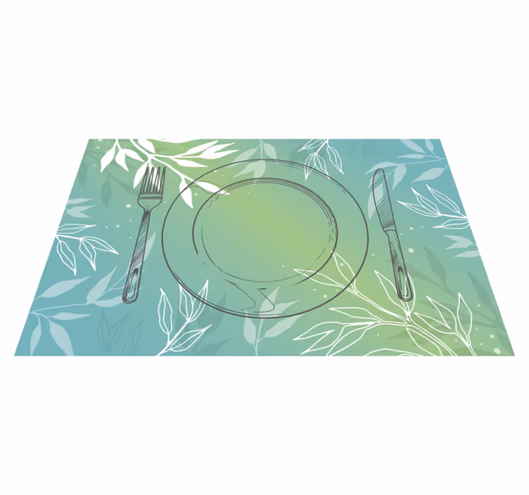 Tischset textur mit blattmuster basis - TenStickers