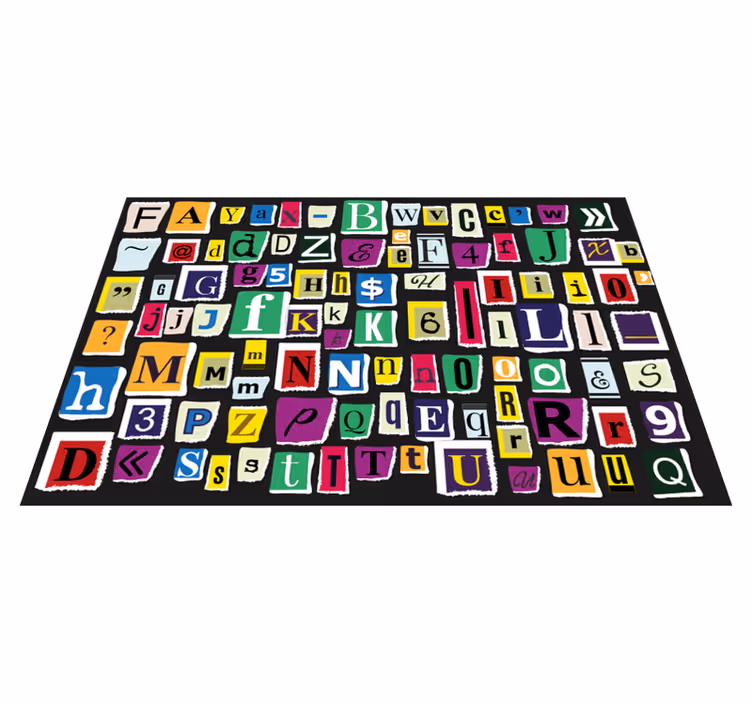 Tischsets originell mit bunten buchstaben - TenStickers