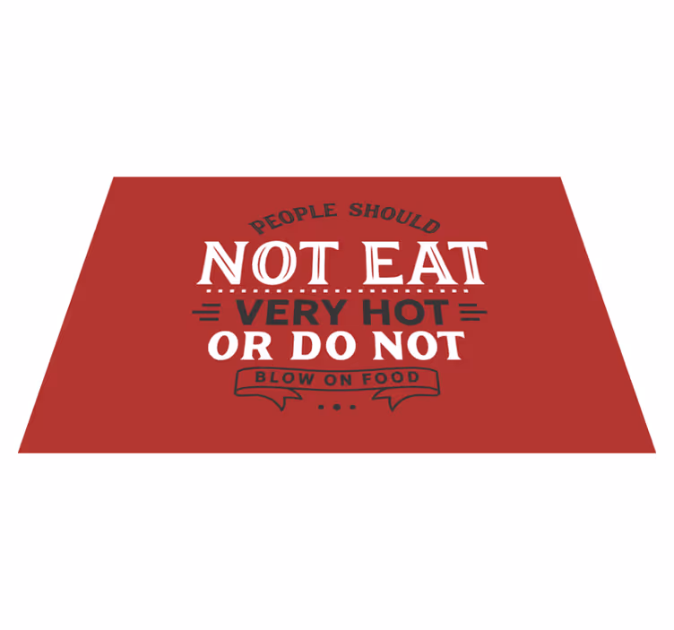 Tischset text mit anleitung zum essen - TenStickers