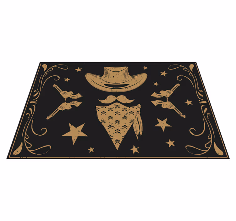 Cowboyhut, Kopftuch und Tischsets für Revolver - TenStickers