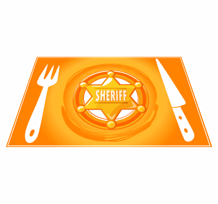Tischsets originell im sheriff-stern-design - TenStickers