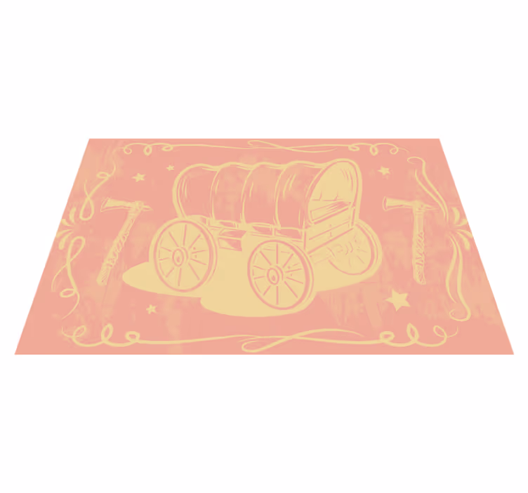 Tischsets originell mit vintage-wagen-illustration - TenStickers