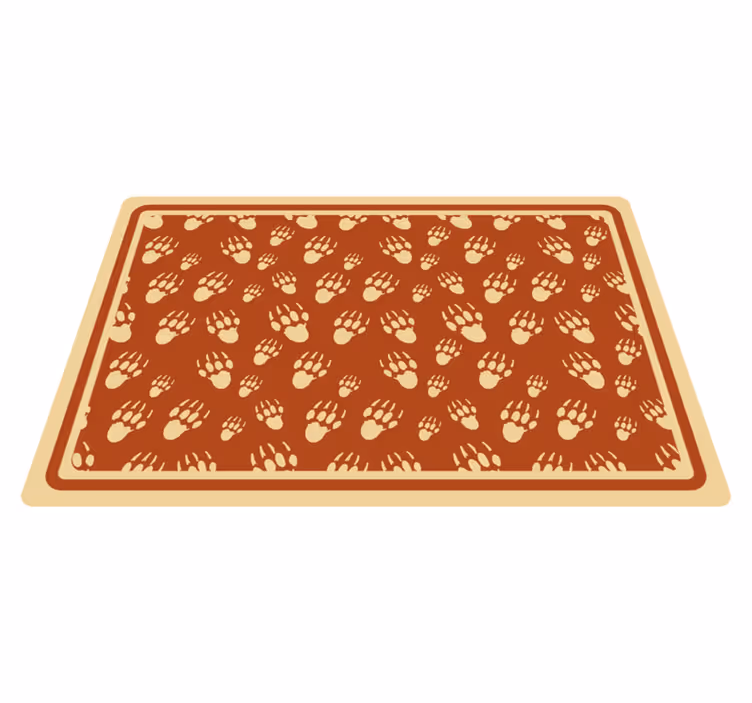 Tischset textur pfotenabdruck-muster - TenStickers