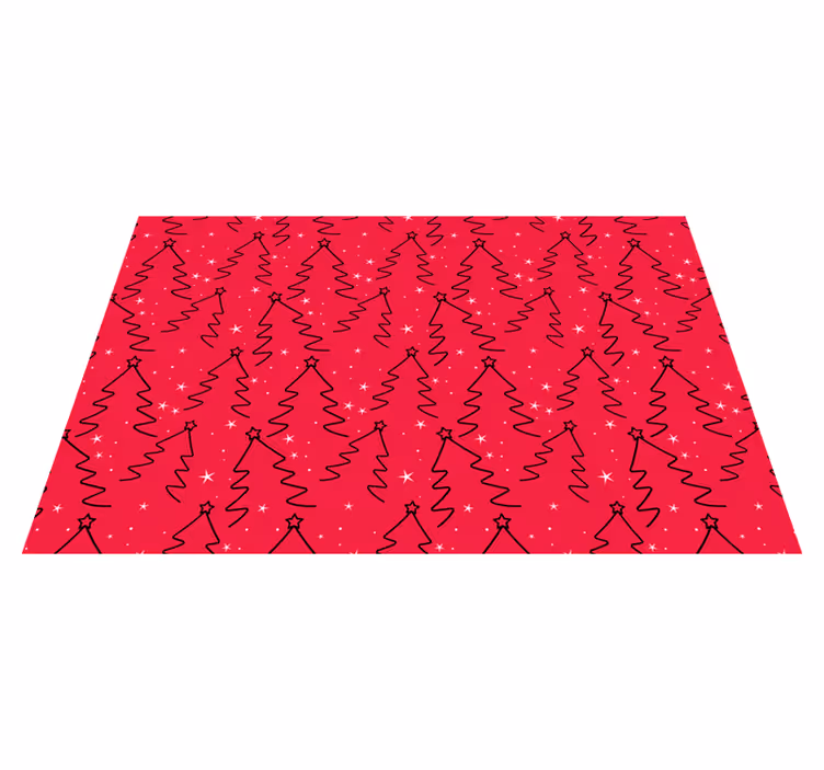 Tischset weihnachten mit stilvollem weihnachtsbaum-motiv - TenStickers
