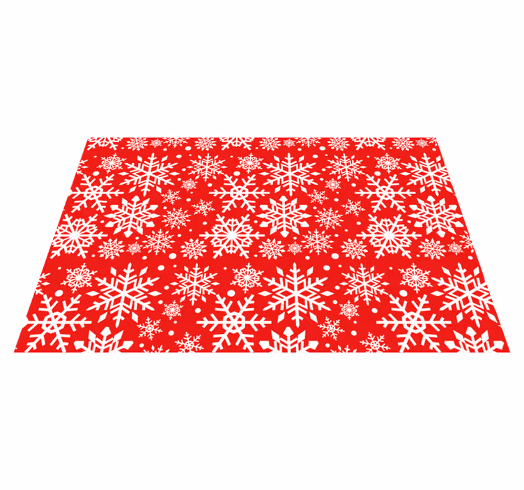 Tischset Weihnachten Rote schneeflocken - TenStickers