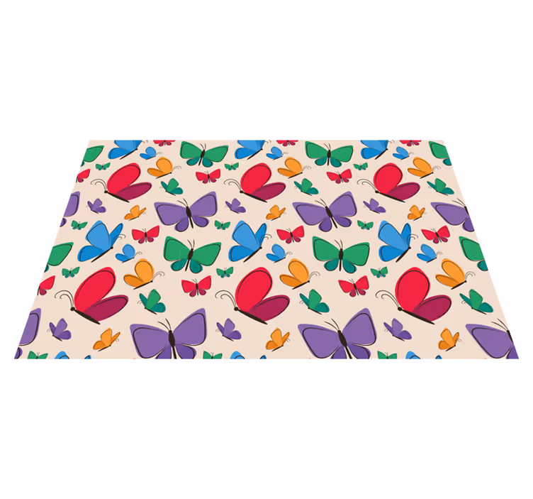 Tischsets originell bunte schmetterlingsanordnung - TenStickers