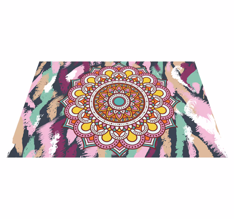 Tischset textur lebhaftes mandala element - TenStickers