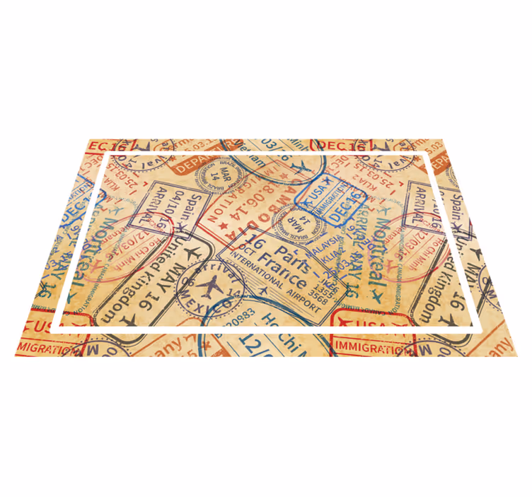Tischset zuhause Reisestempel - TenStickers