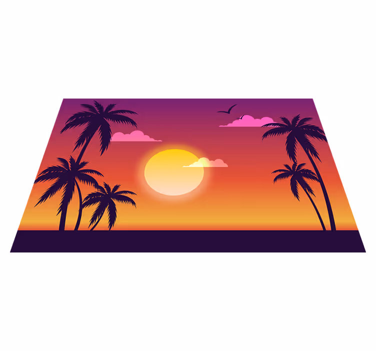 Tischset 70's Sun Sonnenuntergang der 70er jahre - TenStickers