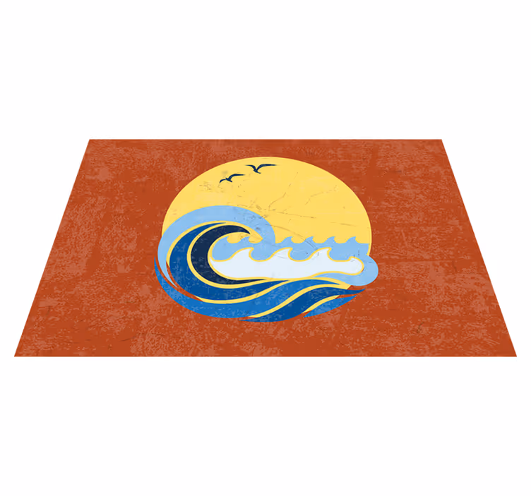 Tischset 70's Sun Sonne, strand und welle - TenStickers