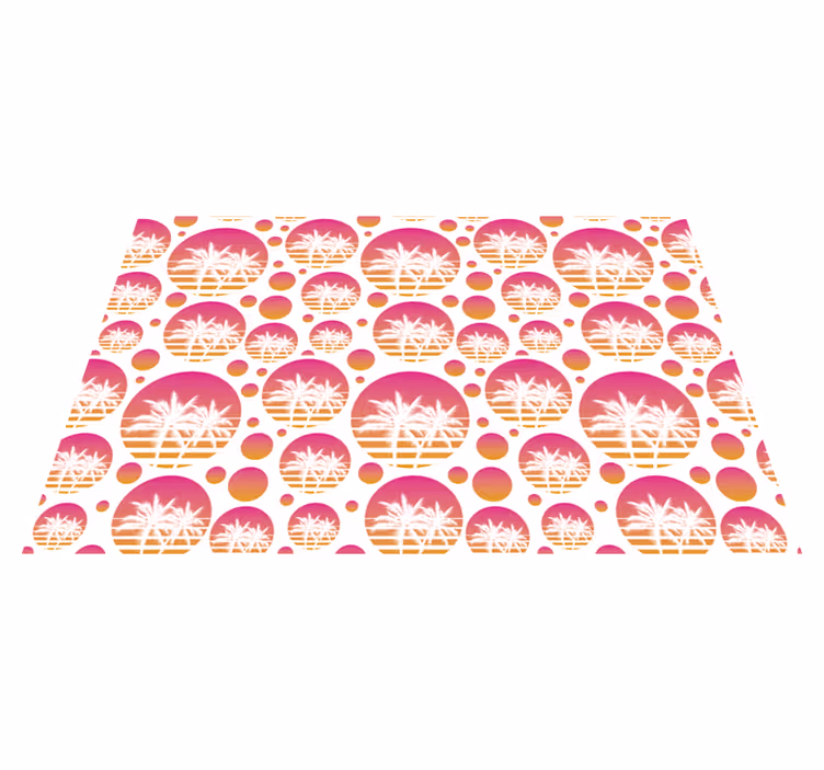Tischsets originell mit tropischen palmmotiven - TenStickers