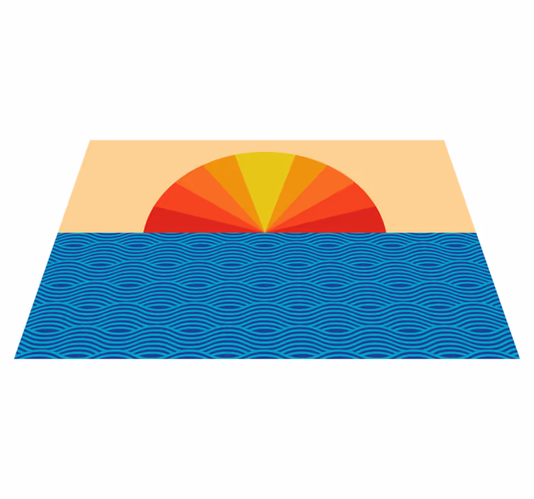 Tischset 70's Sun Vintage sonnenuntergang - TenStickers