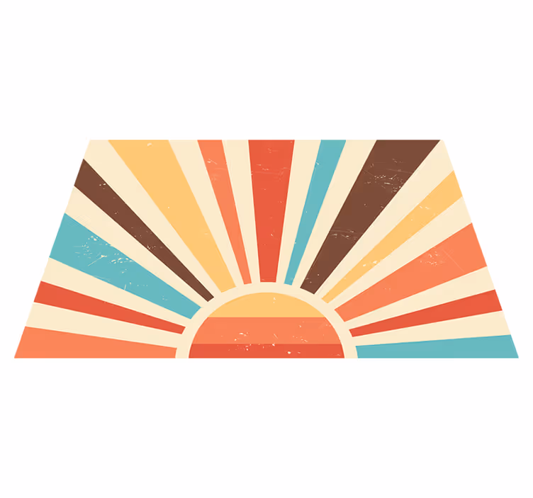 Tischset 70's Sun Abstrakter vintage sonnenuntergang - TenStickers