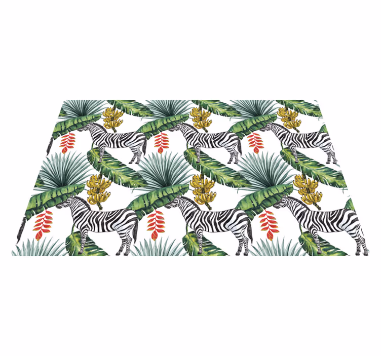 Tischset textur mit zebra-blatt-muster - TenStickers