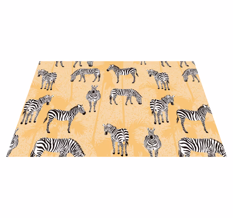 Tischsets originell mit zebramuster overlay - TenStickers