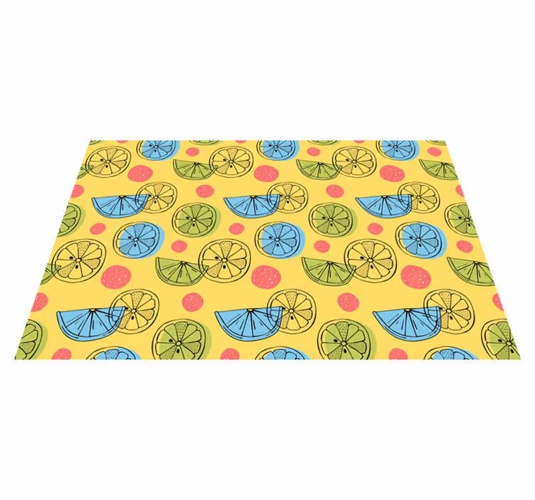 Tischsets originell mit zitrusmuster hintergrund - TenStickers
