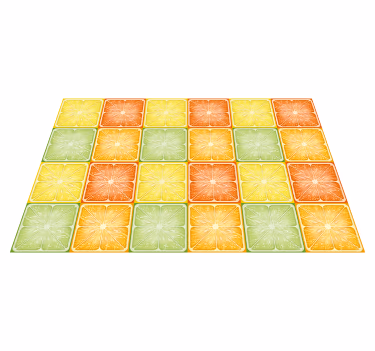 Tischsets originell mit zitrusfruchtmuster - TenStickers