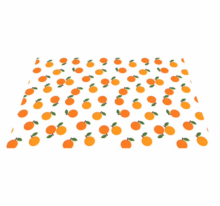 Tischsets originell mit orangefarbenem früchte-muster - TenStickers