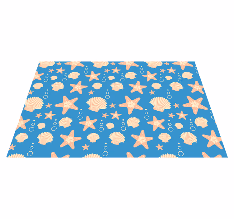 Tischsets originell mit maritimen muschelmustern - TenStickers