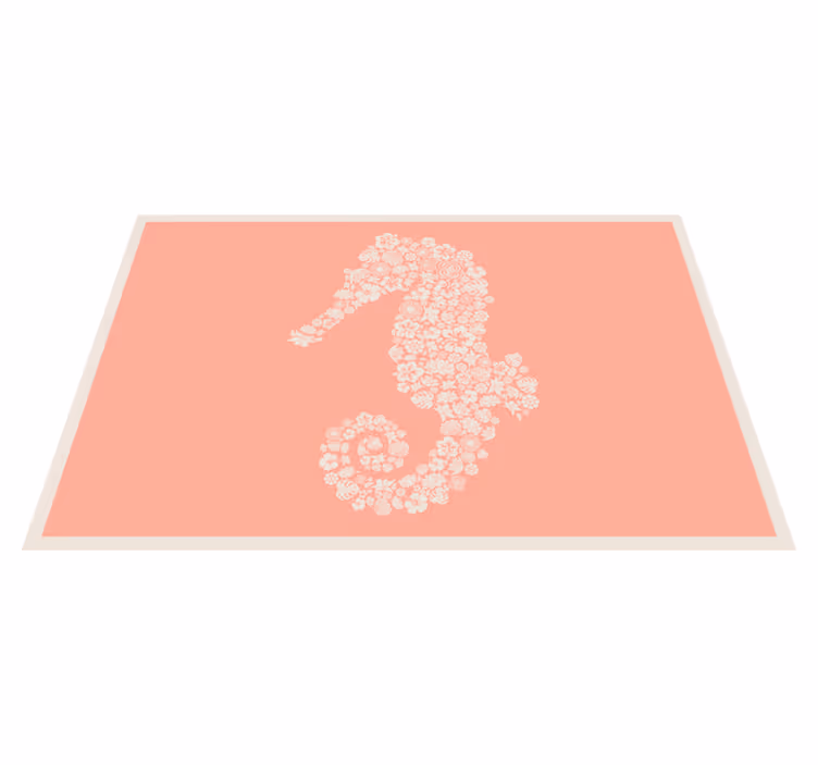 Tischsets originell im floralen seepferdchen-design - TenStickers