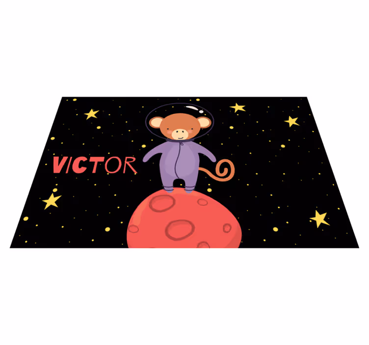 Tischset kinder affenastronaut abenteuer - TenStickers