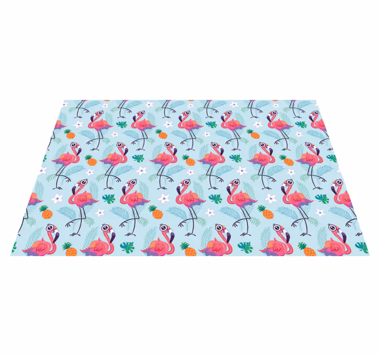 Tischsets originell mit tropischem flamingo-muster - TenStickers