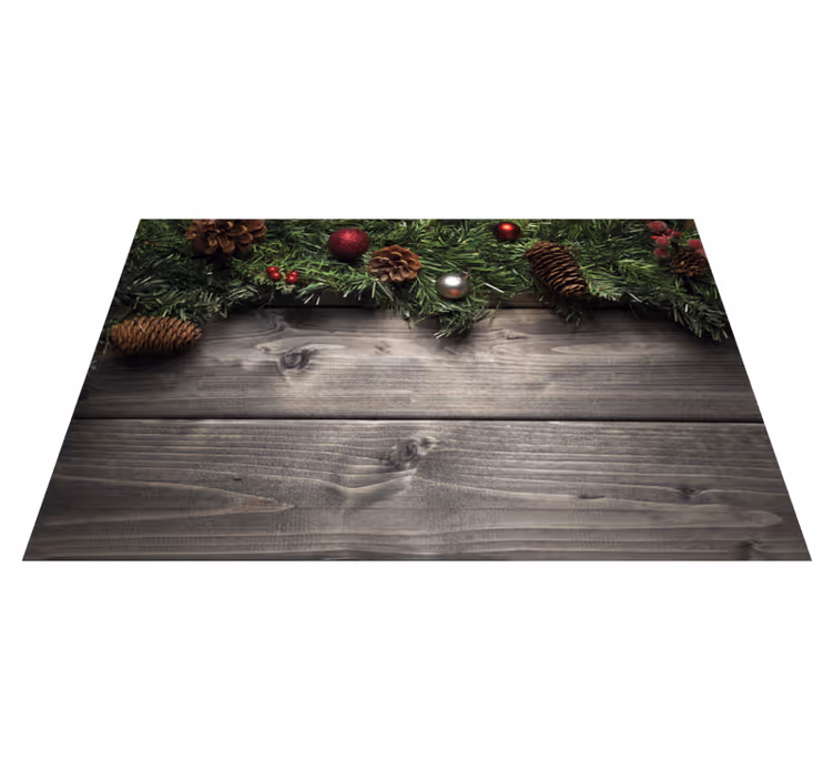 Tischset weihnachten festliches tannenzapfenarrangement - TenStickers