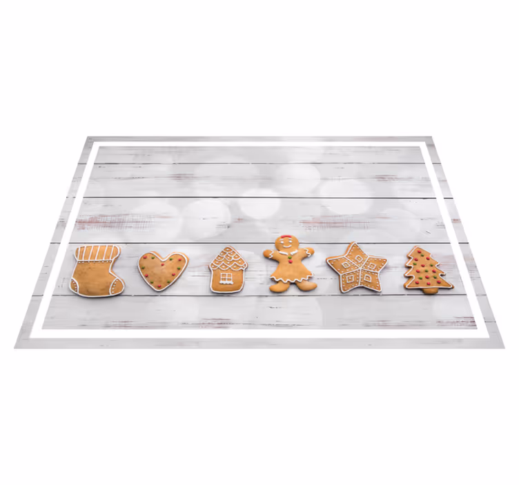 Tischset weihnachten mit lebkuchenplätzchen mischung - TenStickers