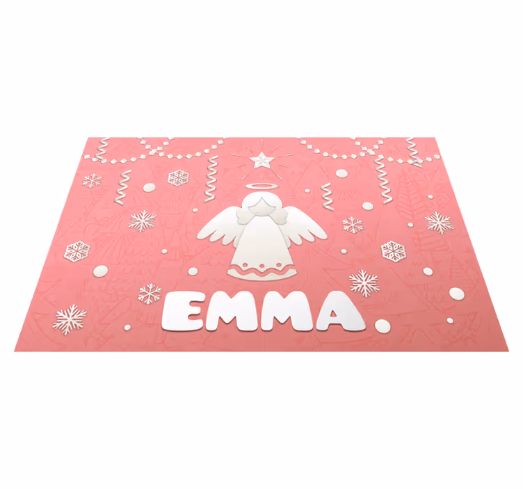 Tischset Weihnachten Weihnachten engel und bäume mit text - TenStickers