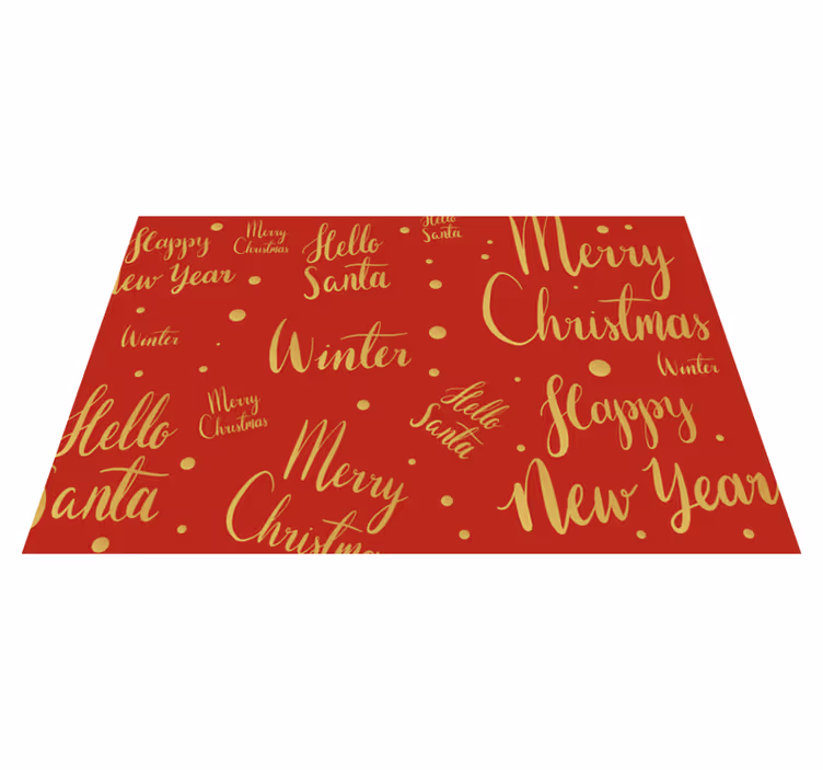 Tischset weihnachten mit festlichen grußmustern - TenStickers