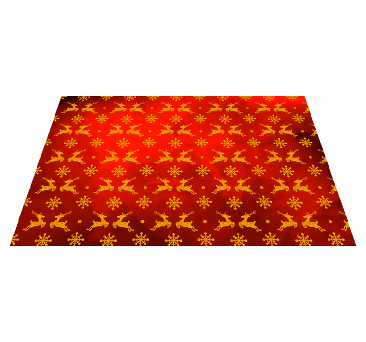 Tischset weihnachten mit rotem rentier-muster - TenStickers