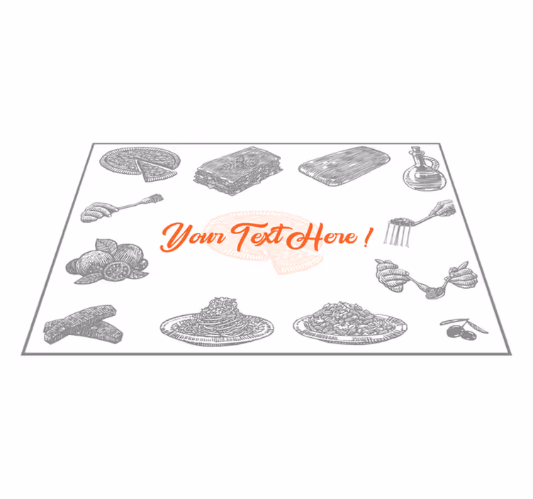 Tischsets originell im stil von food-illustrationen - TenStickers