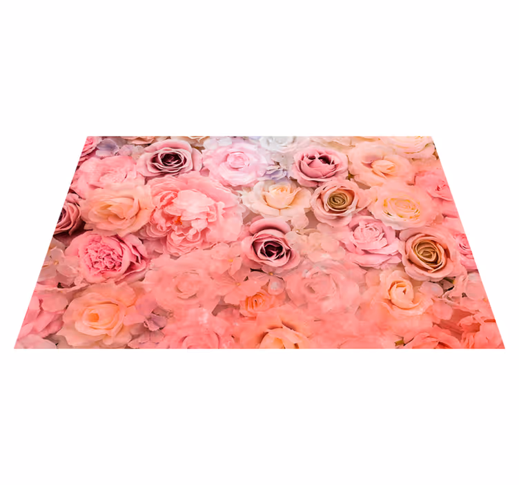 Tischset textur mit floralem rosenmuster - TenStickers