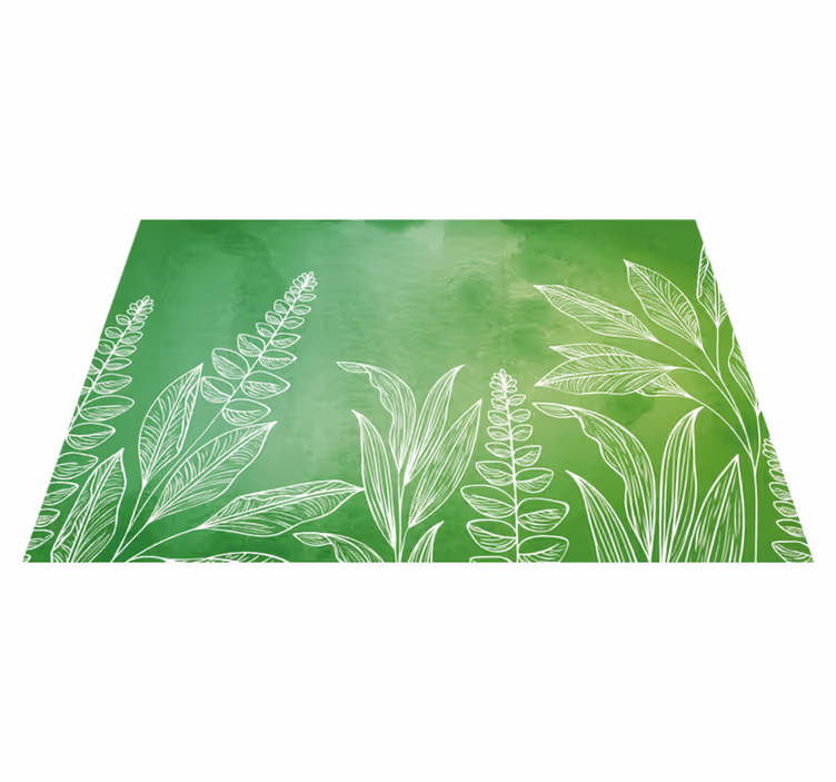 Tischsets originell Ursprüngliche grüne farbe mit blättern - TenStickers
